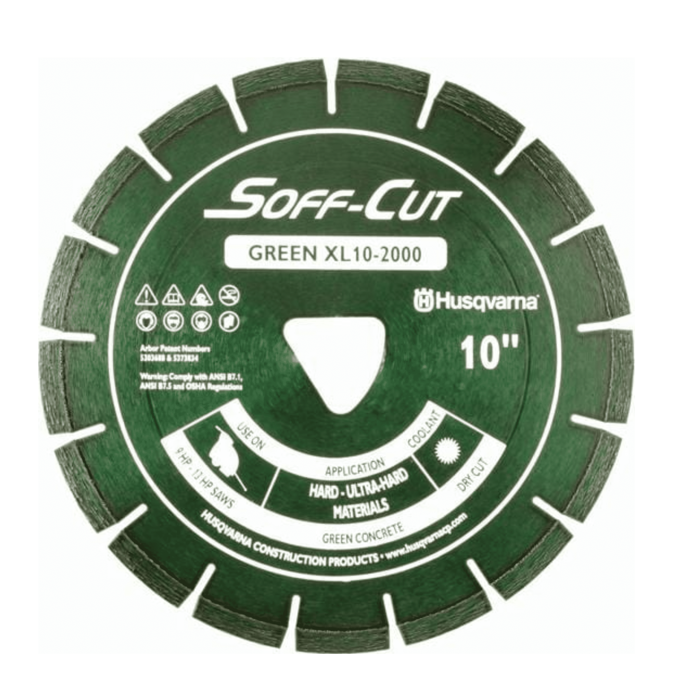 Soff Cut Excel 2000 Series Green Husqvarna Diamond Blade